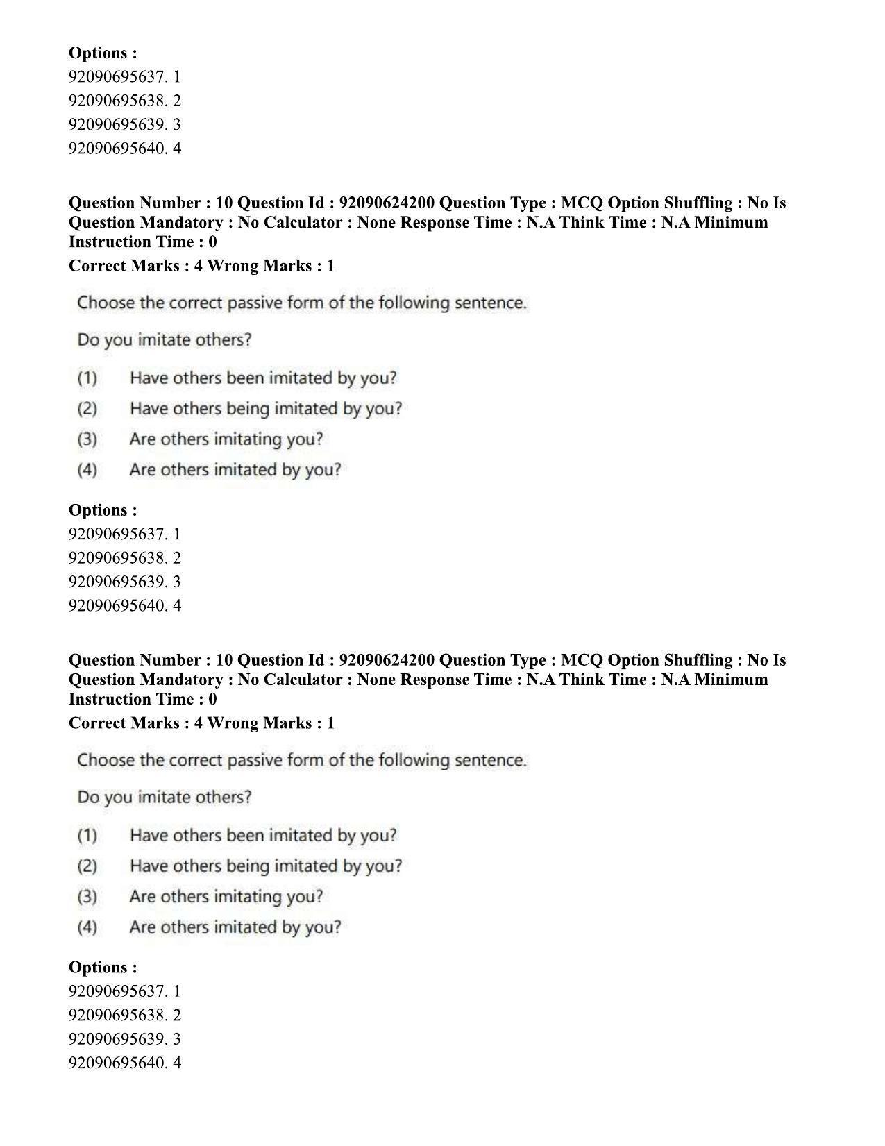 CUET PG 2023: LAQP03 – Sanskrit (Eng) - Shift 3 (24-06-2023) Question Paper  - Page 15