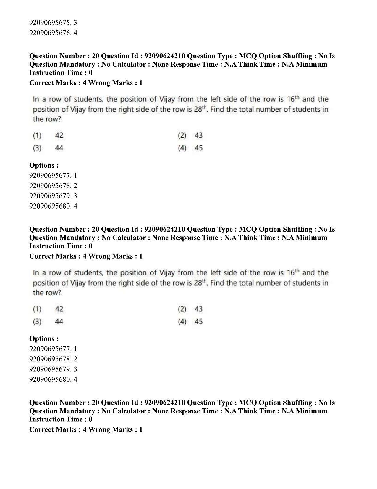 CUET PG 2023: LAQP03 – Sanskrit (Eng) - Shift 3 (24-06-2023) Question Paper  - Page 27