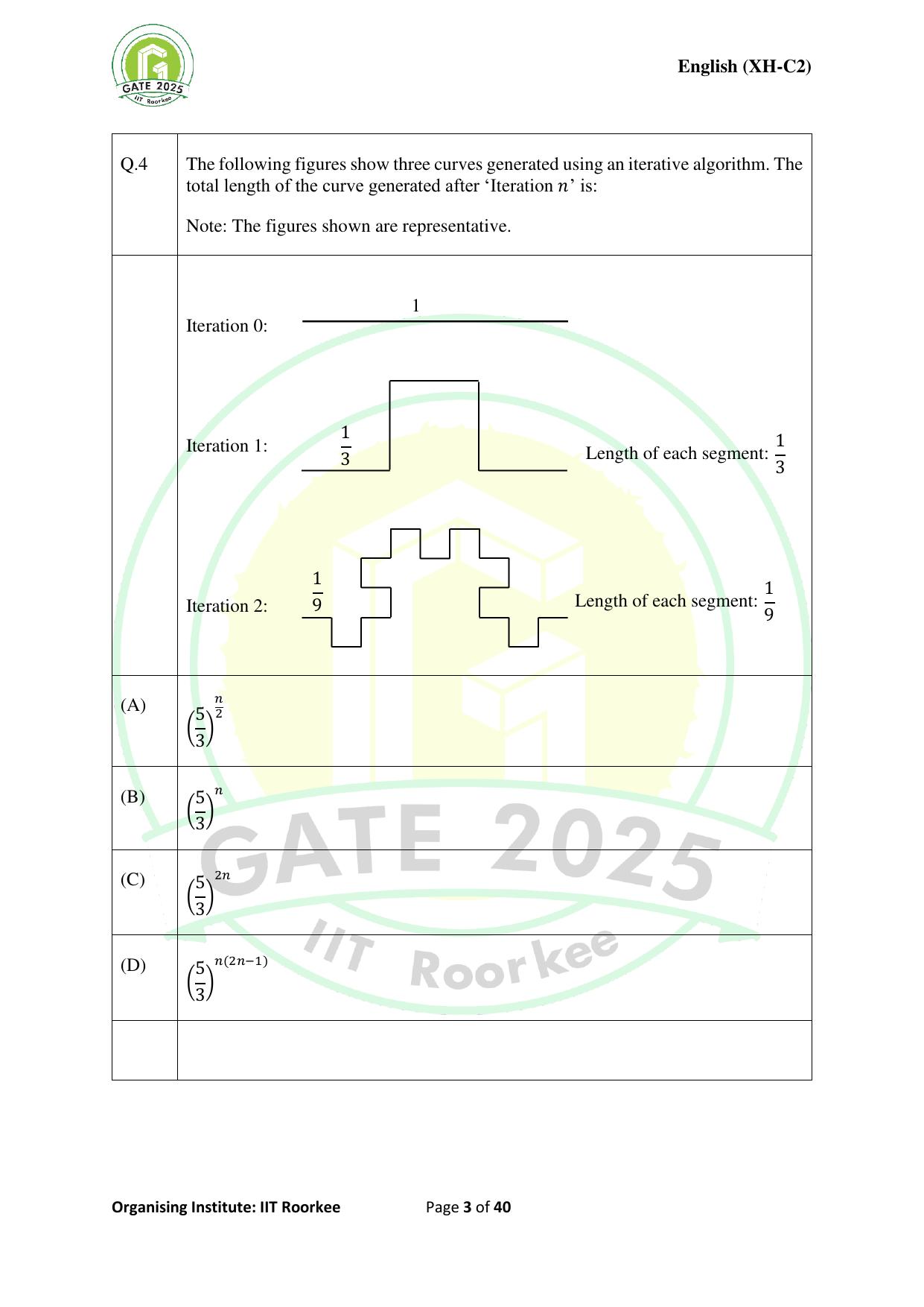 GATE 2025 Humanities & Social Sciences - English (XH-C2) Question Paper - Page 3