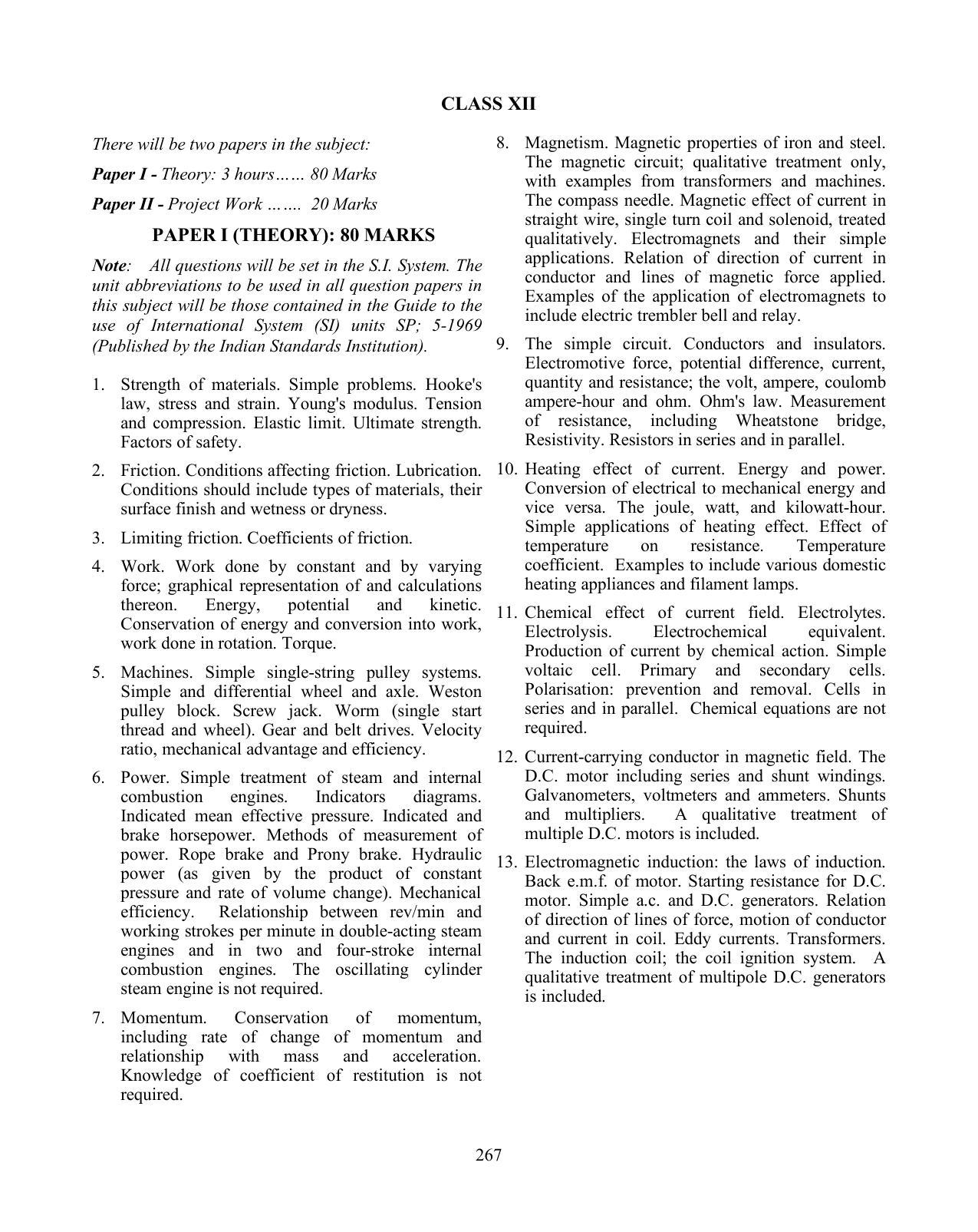 ISC Class XI & XII Engineering Science Syllabus - Page 3