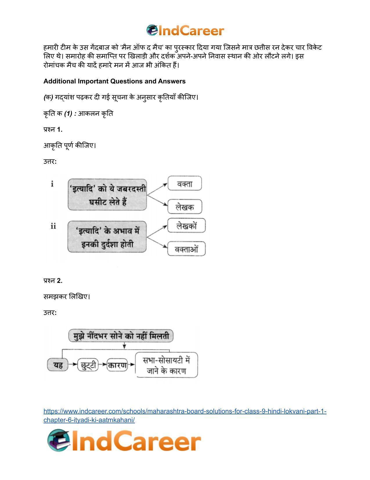 Maharashtra Board Solutions for Class 9- Hindi Lokvani (Part 1): Chapter 6- इत्यादि’ की आत्मकहानी - Page 4