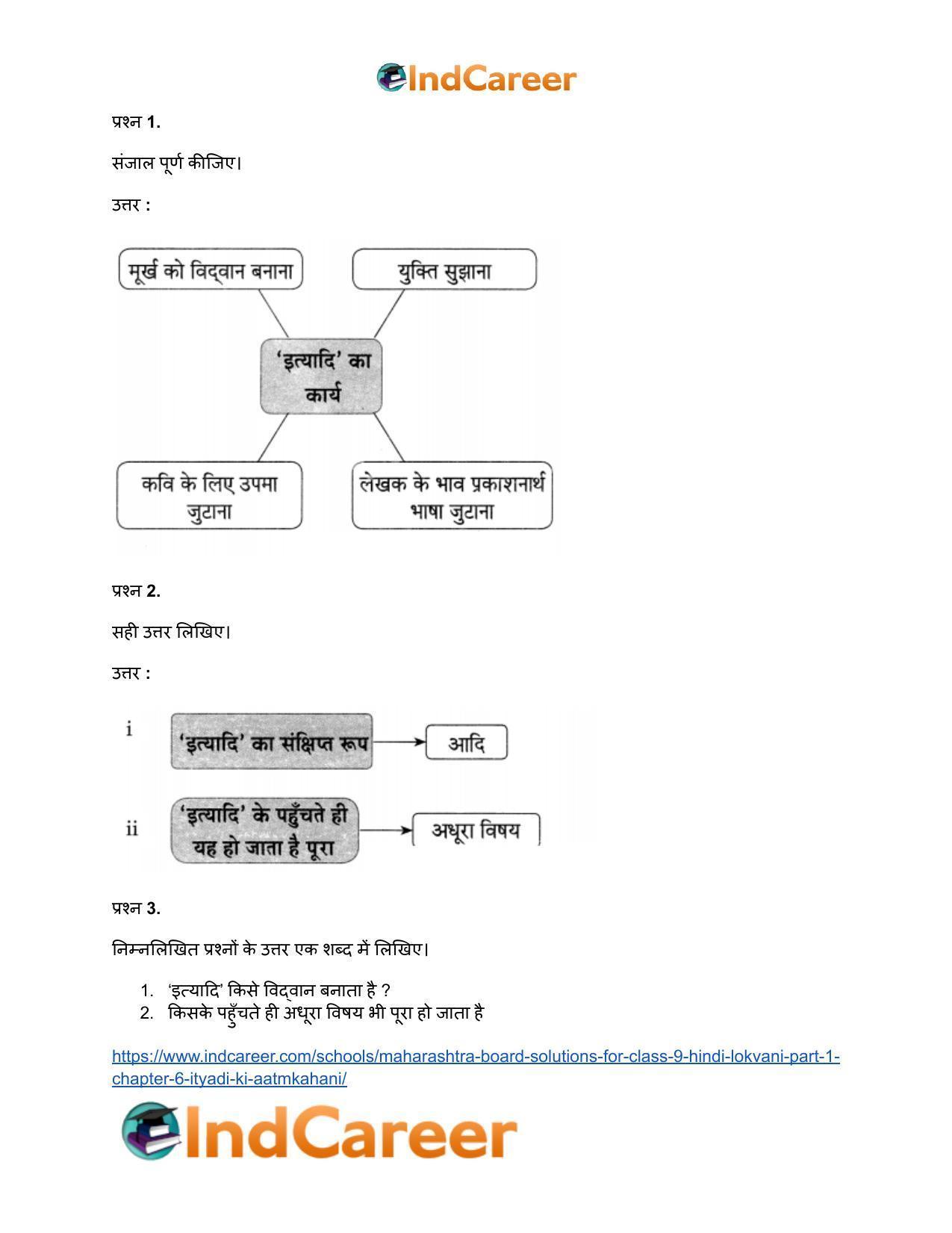 Maharashtra Board Solutions for Class 9- Hindi Lokvani (Part 1): Chapter 6- इत्यादि’ की आत्मकहानी - Page 13