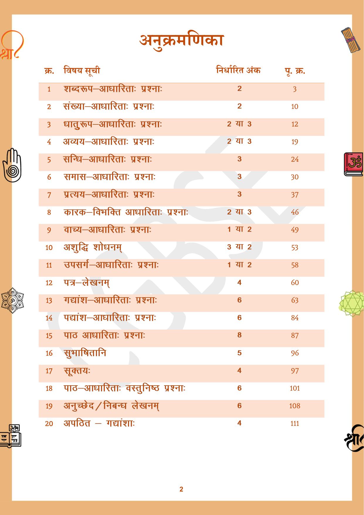 CGBSE Board Class 10 Sanskrit संस्कृत 2023-2024 Question Bank - Page 2