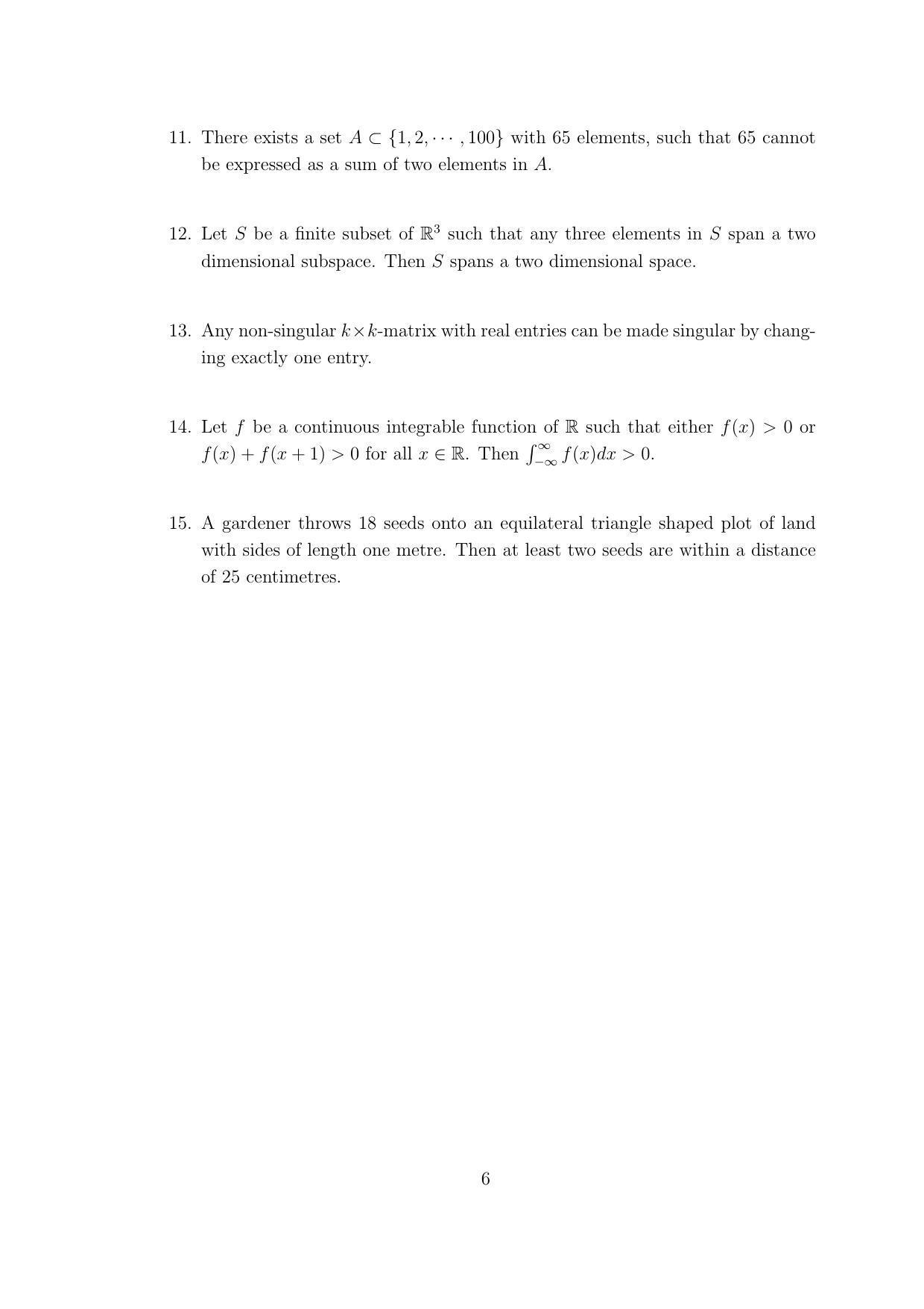TIFR GS 2011 Mathematics Question Paper - Page 7