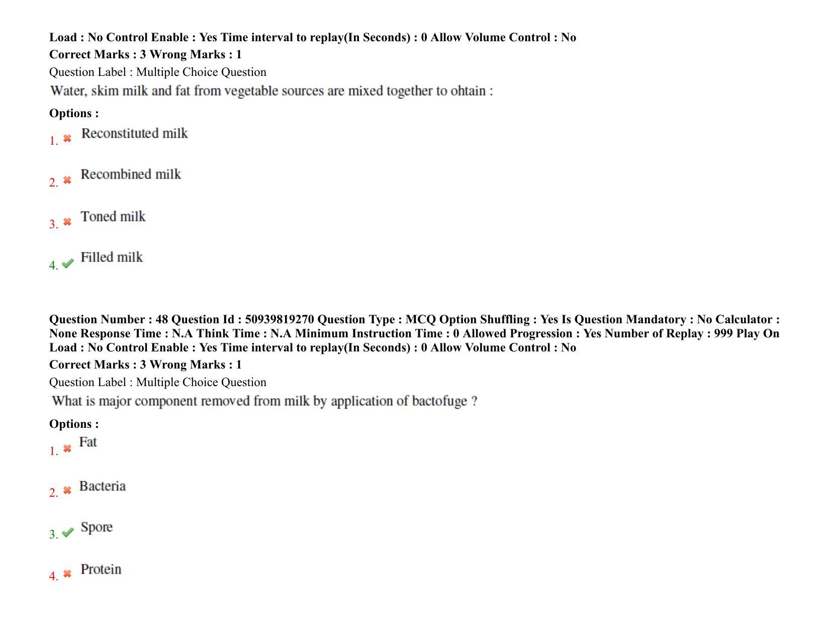 BHU RET Dairying Technology 2021 Question Paper - Page 39