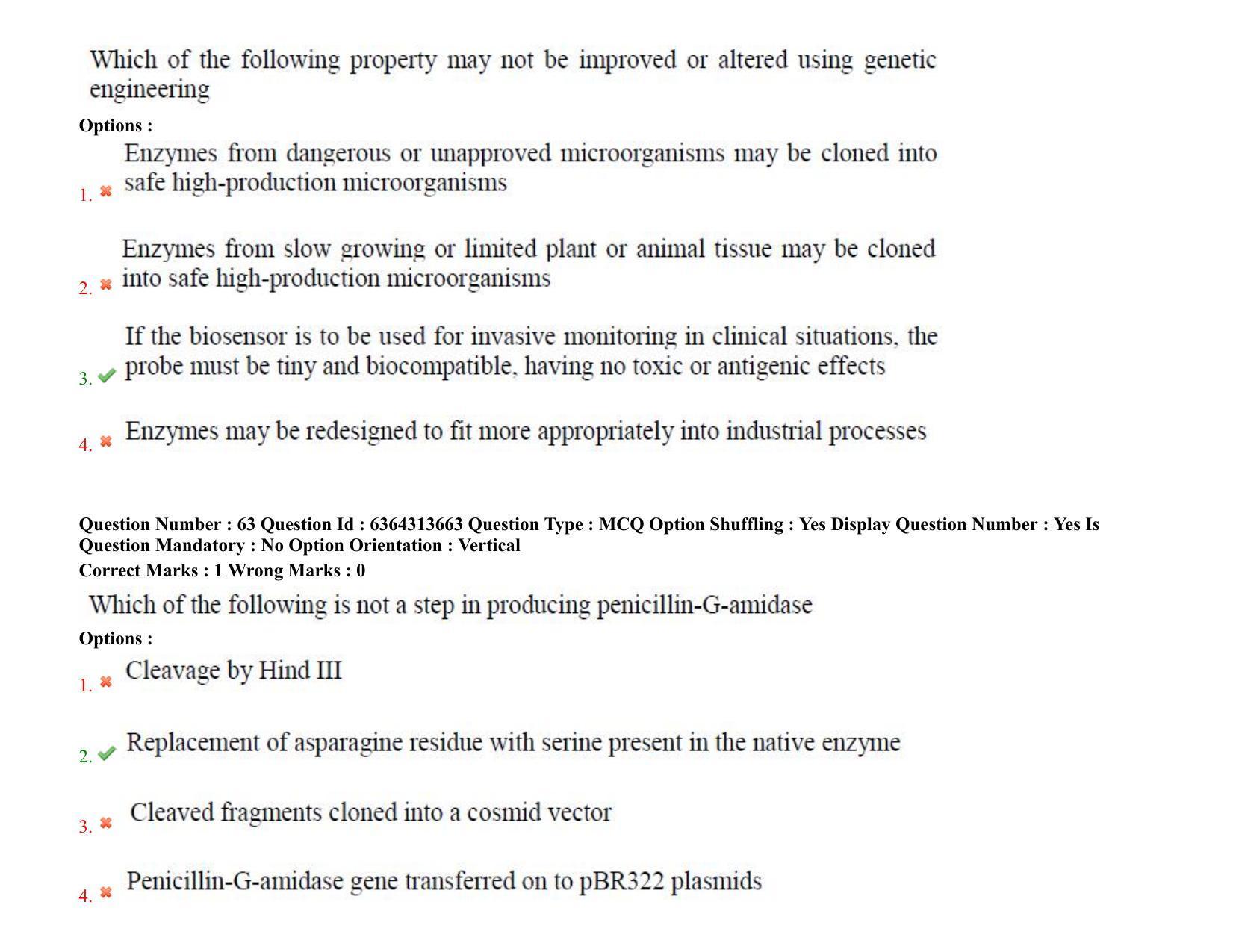 TS PGECET 2021: (BT) Bio Technology Question Papers - Page 38