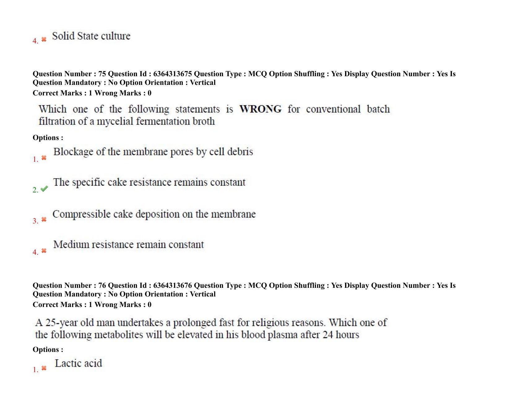 TS PGECET 2021: (BT) Bio Technology Question Papers - Page 45