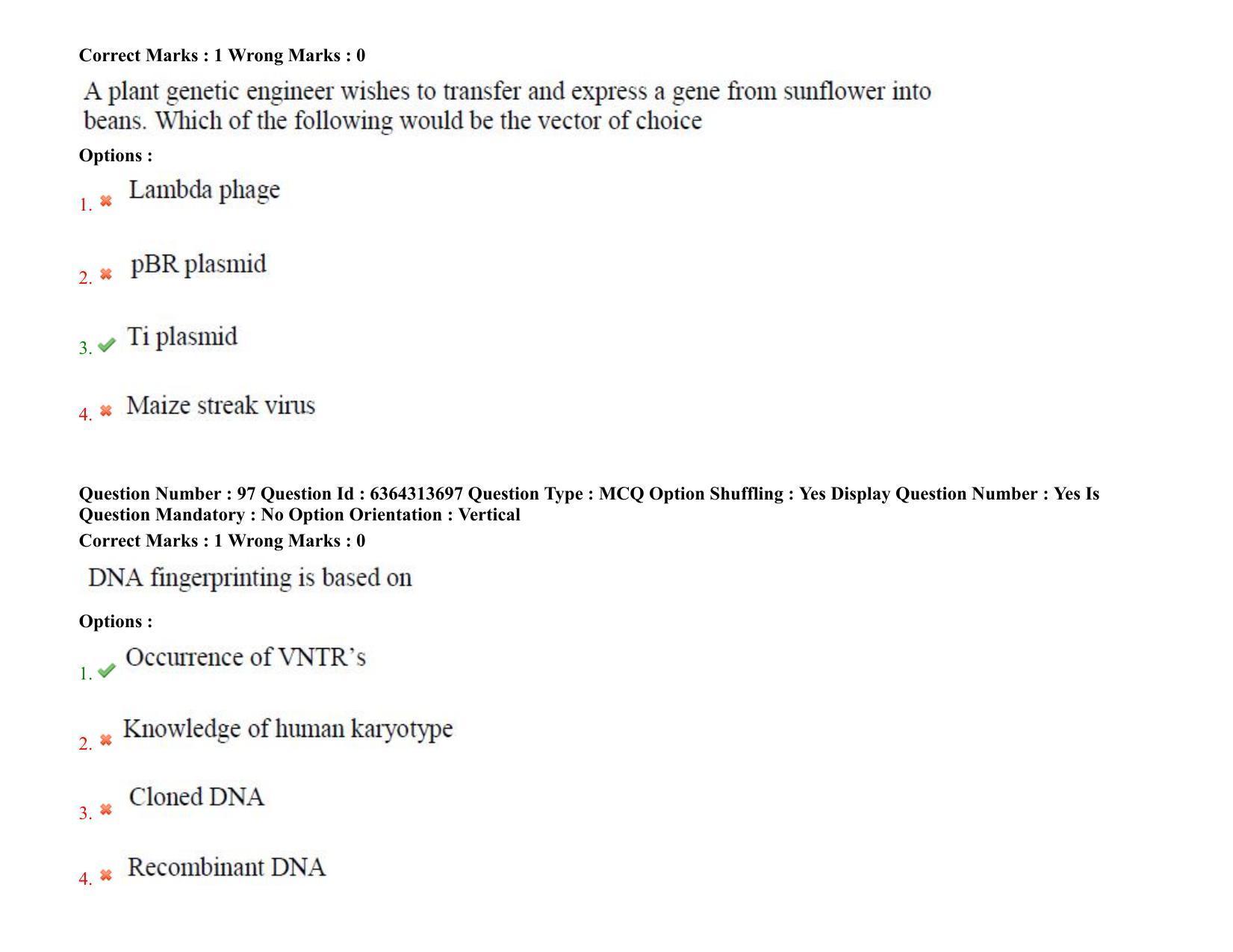 TS PGECET 2021: (BT) Bio Technology Question Papers - Page 57