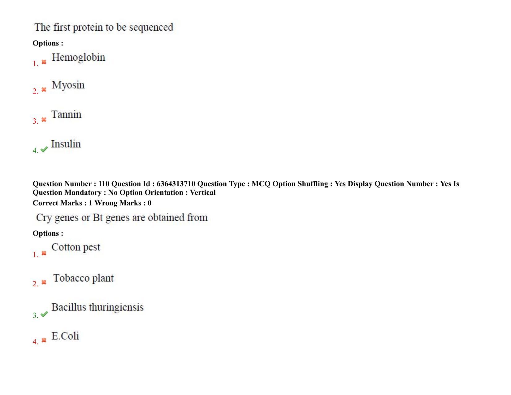 TS PGECET 2021: (BT) Bio Technology Question Papers - Page 64