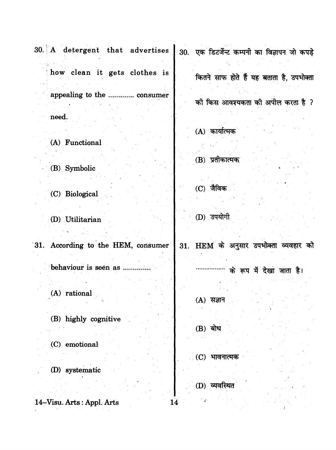 URATPG 2015 Visual Arts Question Paper - Page 14