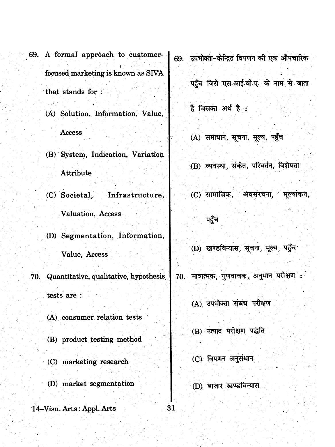 URATPG 2015 Visual Arts Question Paper - Page 31