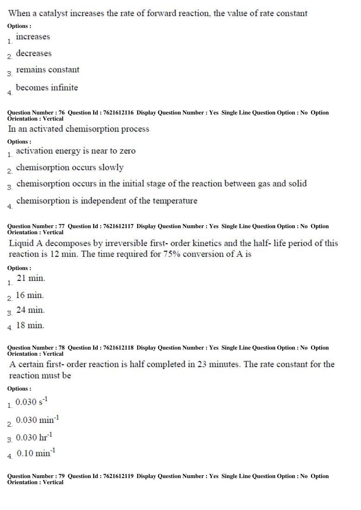 TS PGECET 2017: Chemical Engineering Question Papers - Page 20