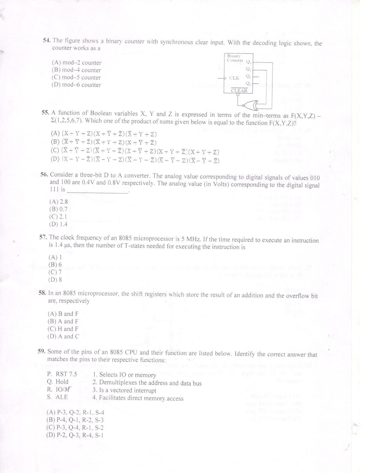 KUET 2023 M.Tech Embedded Systems Question Paper - Page 10