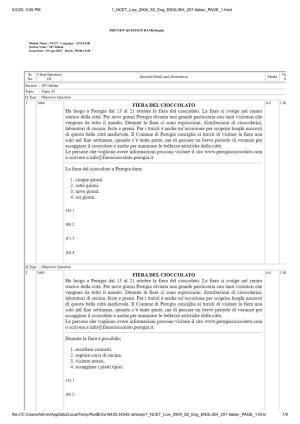 NCET 2025 Question Paper - Italian
