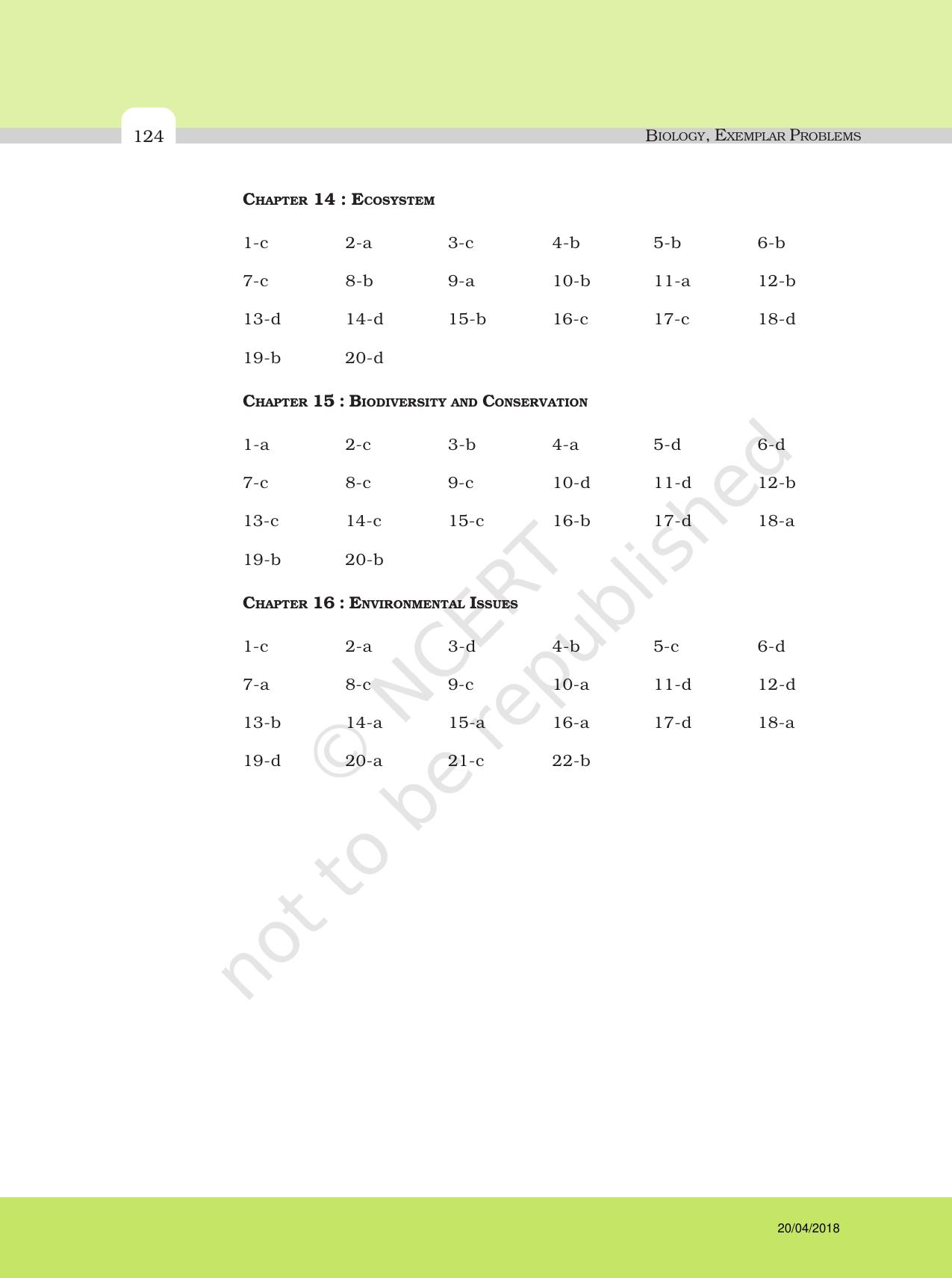 NCERT Exemplar Class 12: Biology - Answers to MCQs - Page 4