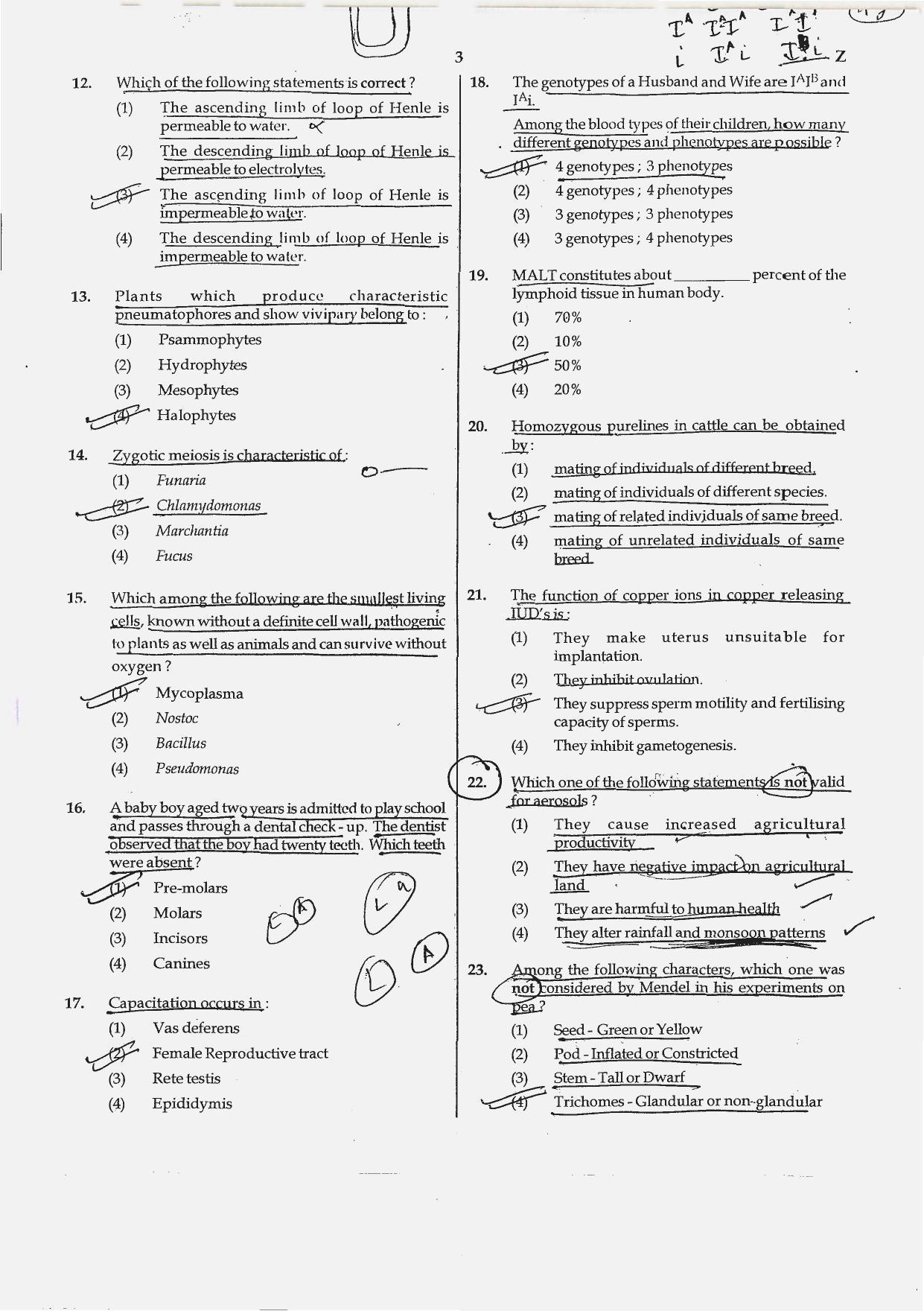 NEET Code Z 2017 Question Paper - Page 3