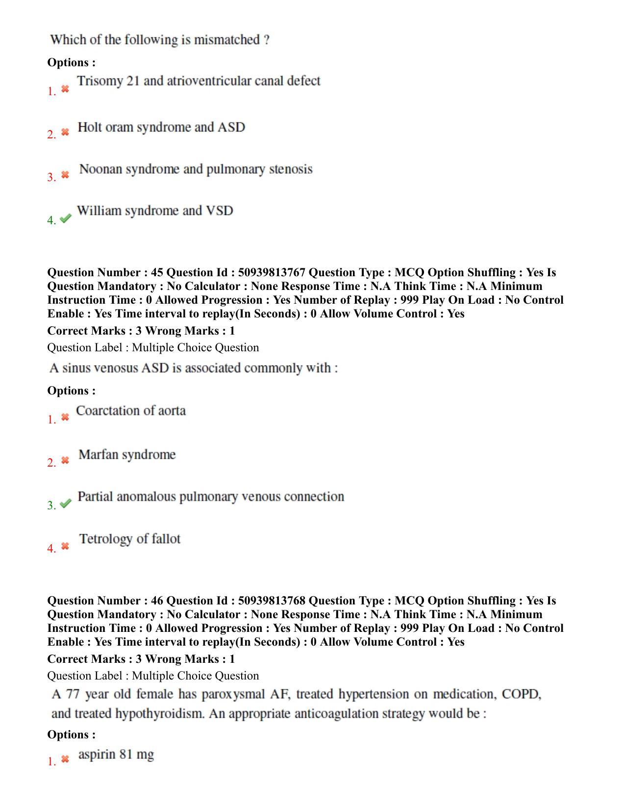BHU RET Cardiology 2020 Question Paper  - Page 30