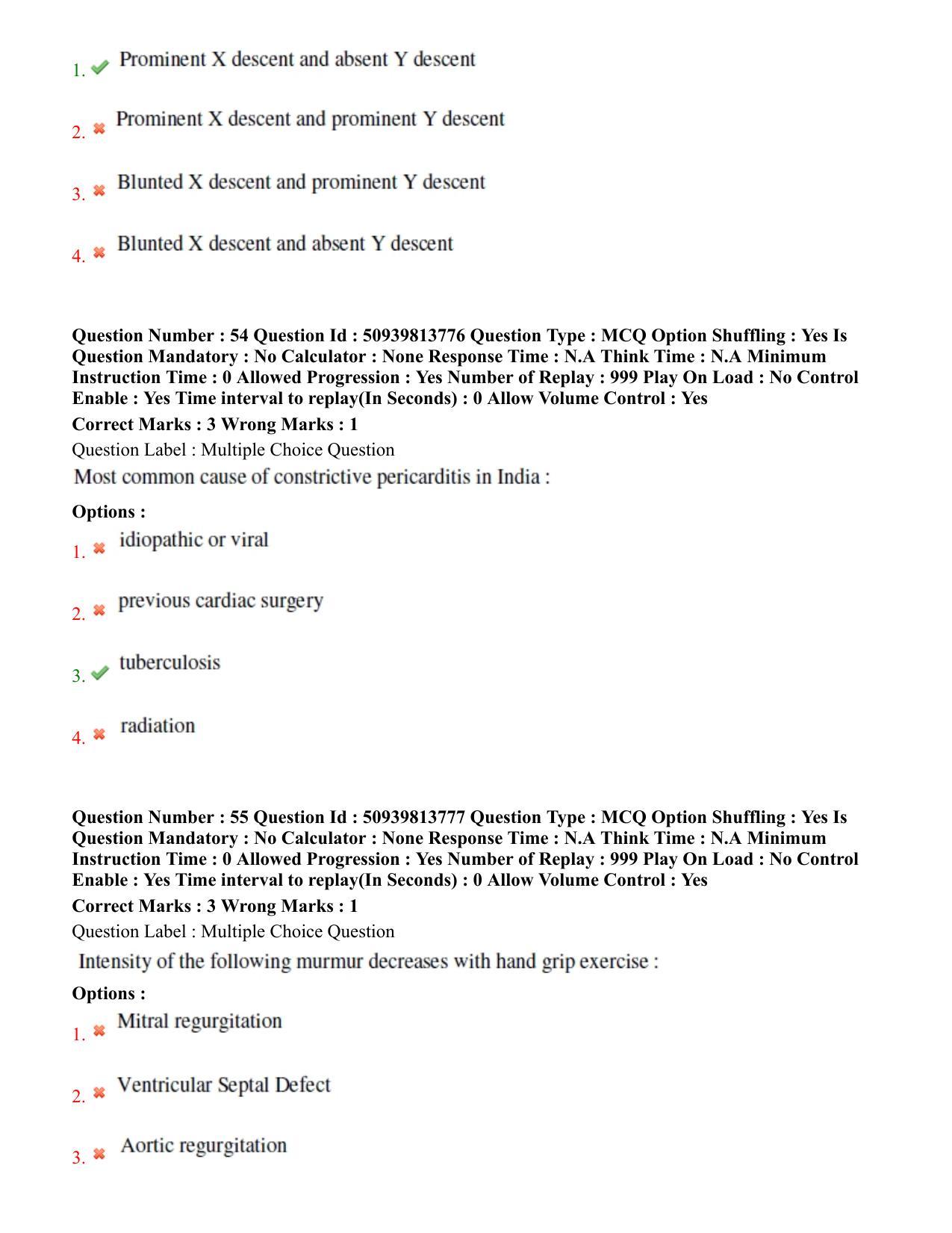 BHU RET Cardiology 2020 Question Paper  - Page 34