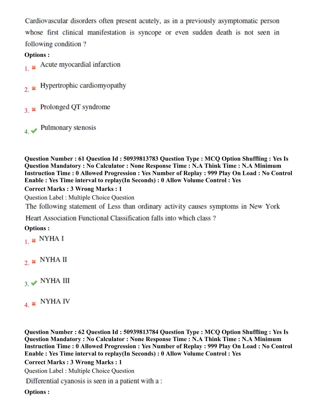 BHU RET Cardiology 2020 Question Paper  - Page 37
