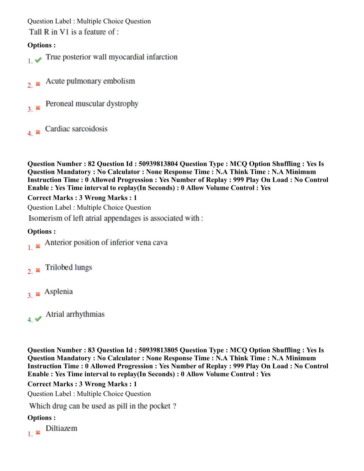BHU RET Cardiology 2020 Question Paper  - Page 46