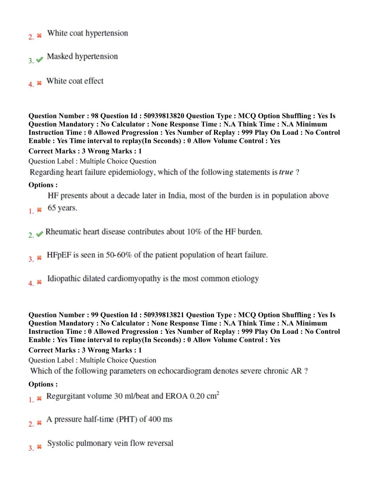 BHU RET Cardiology 2020 Question Paper  - Page 53