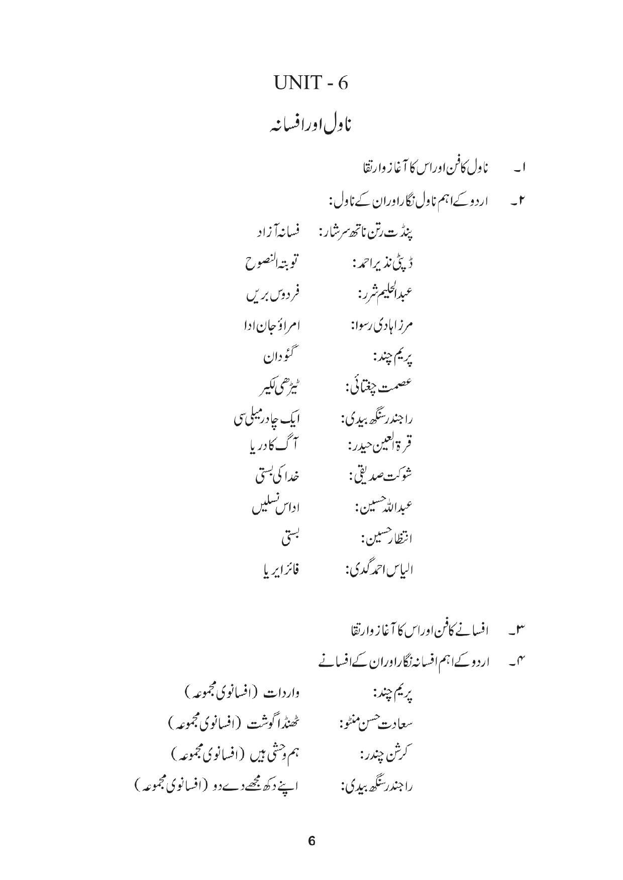 TNSET Syllabus - Urdu - Page 6