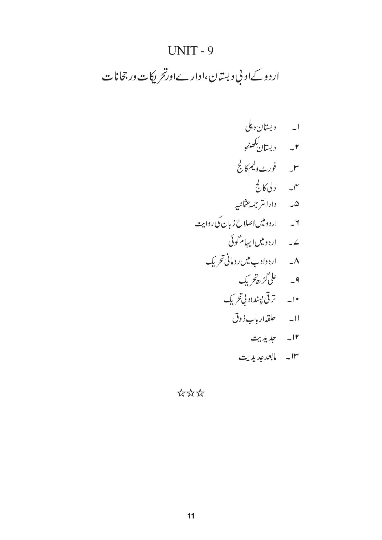 TNSET Syllabus - Urdu - Page 11