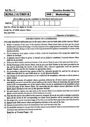 BHU RET MUSEOLOGY 2014 Question Paper