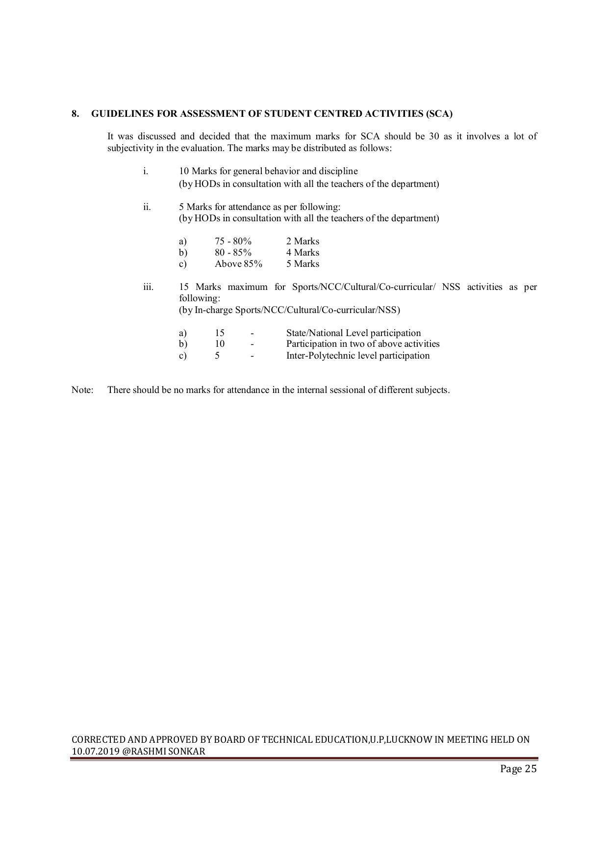 EFFECTIVE FROM JULY 2019-20 - SIX SEMESTER DIPLOMA COURSE IN MECHANICAL ENGINEERING ( COMPUTER AIDED DESIGN) - Page 25
