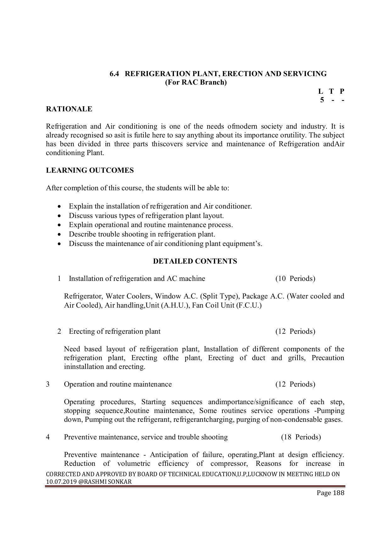 EFFECTIVE FROM JULY 2019-20 - SIX SEMESTER DIPLOMA COURSE IN MECHANICAL ENGINEERING ( COMPUTER AIDED DESIGN) - Page 188