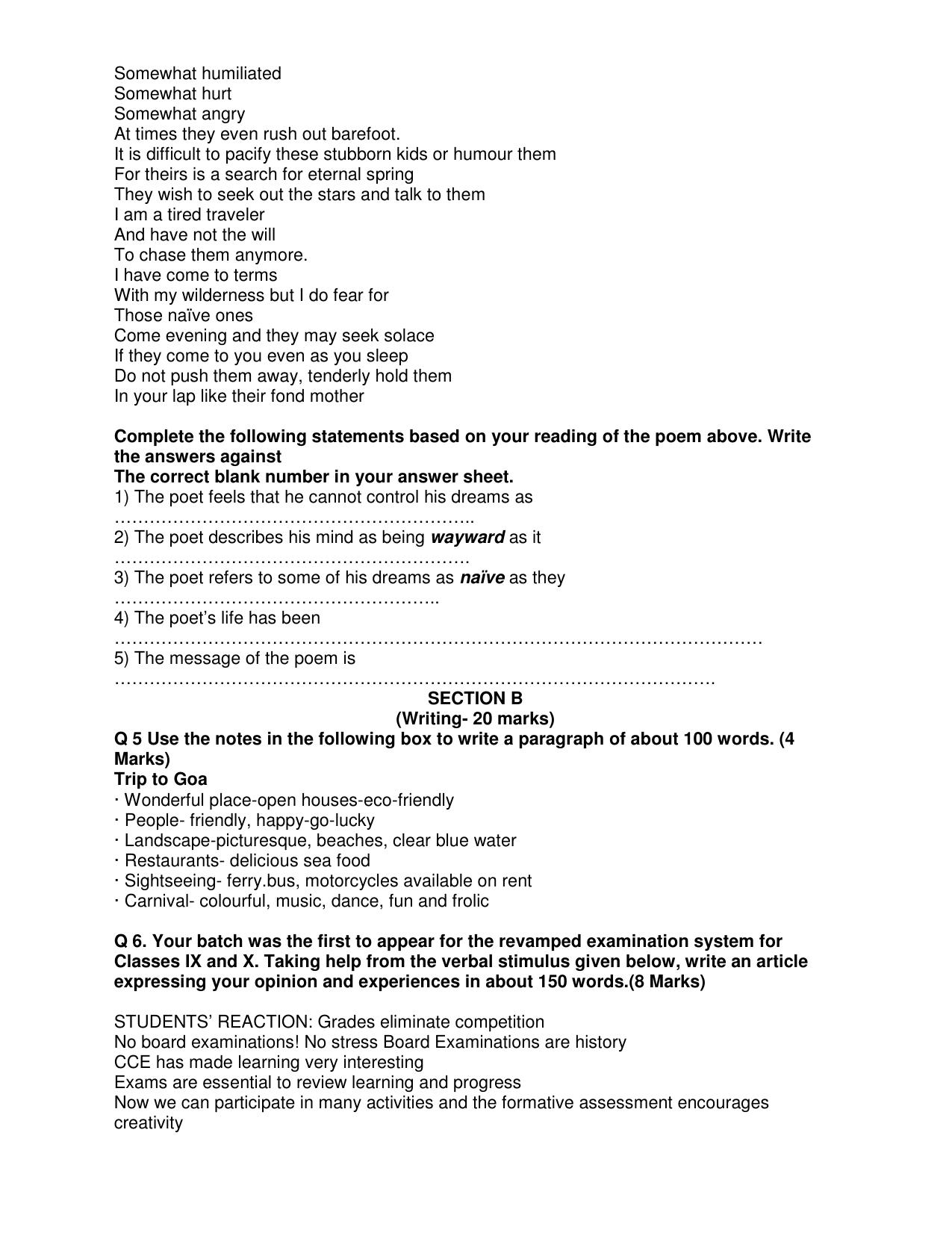 CBSE Worksheets for Class 10 English Assignment 10 - Page 4