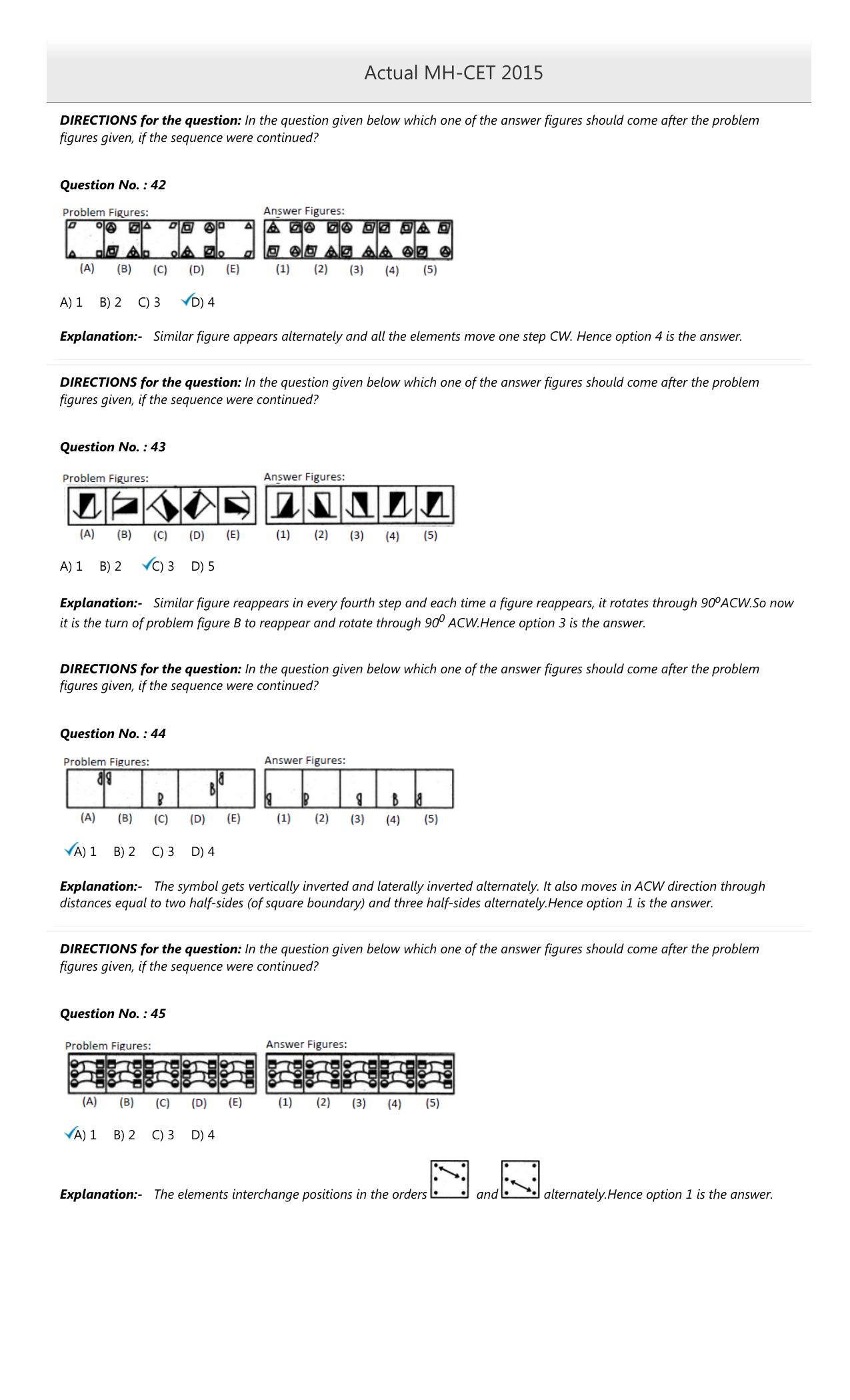 MAH MCA CET 2015 Question Paper - Page 20