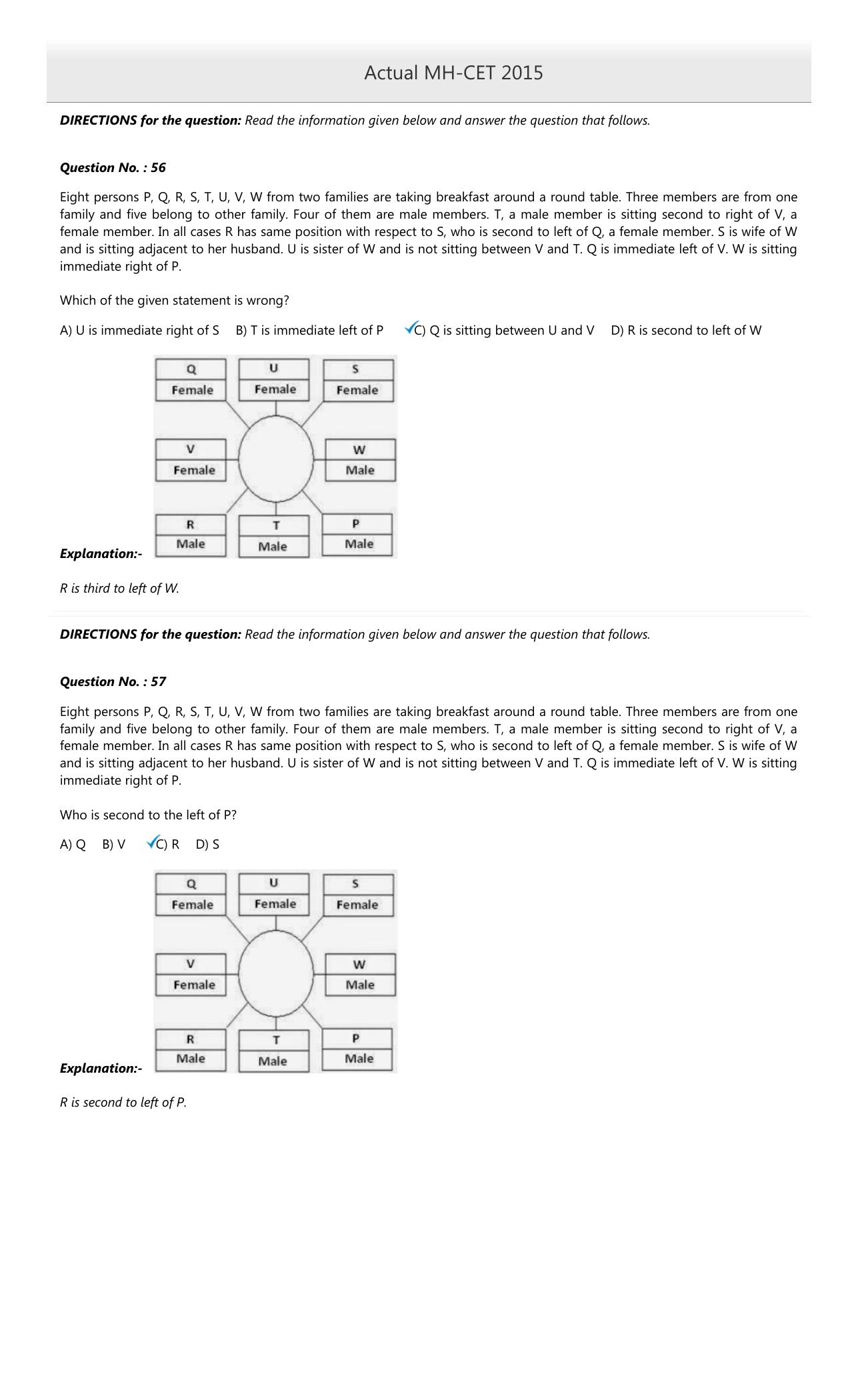 MAH MCA CET 2015 Question Paper - Page 25