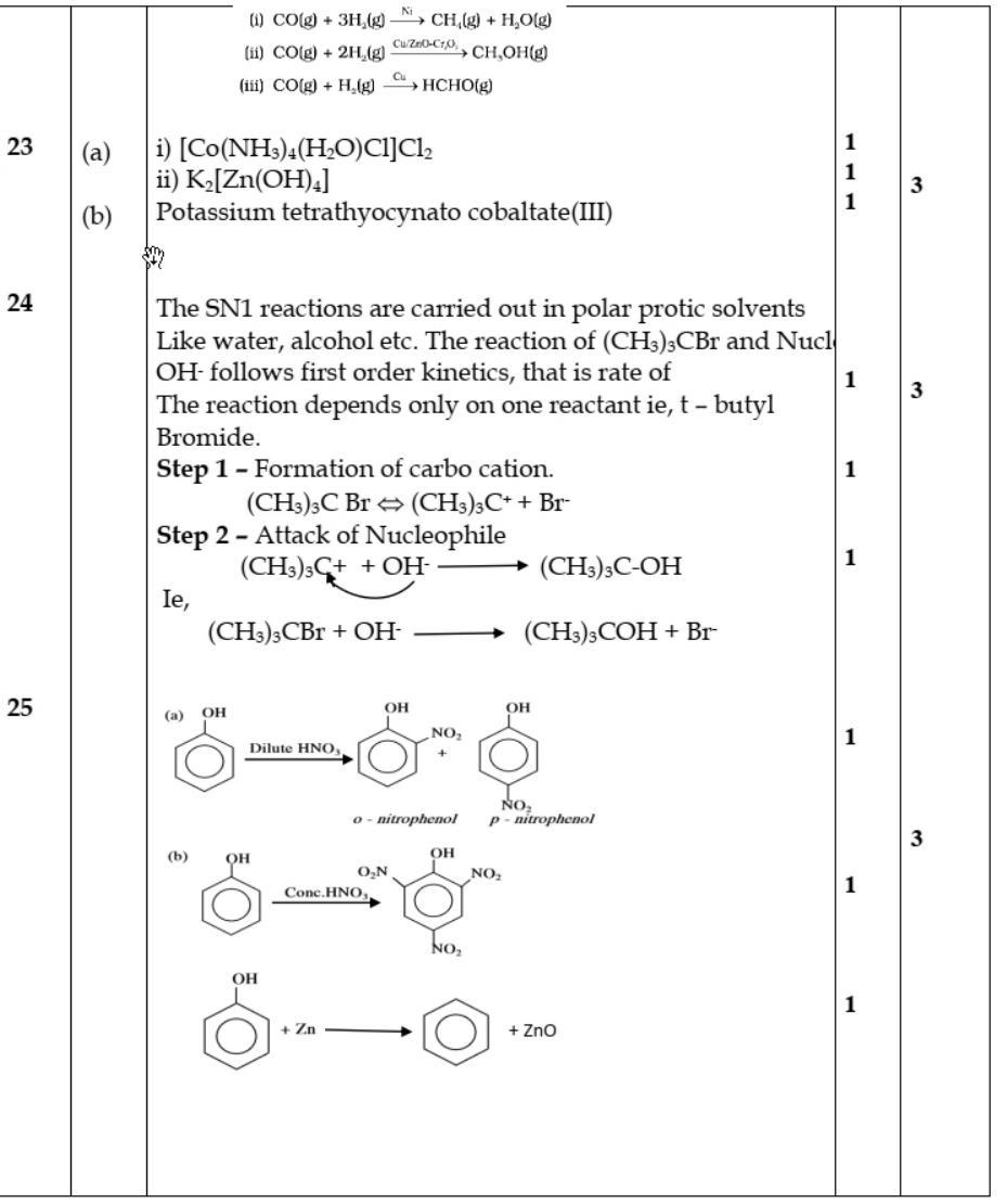 Kerala Plus Two 2019 Chemistry Model Answer Key - Page 4