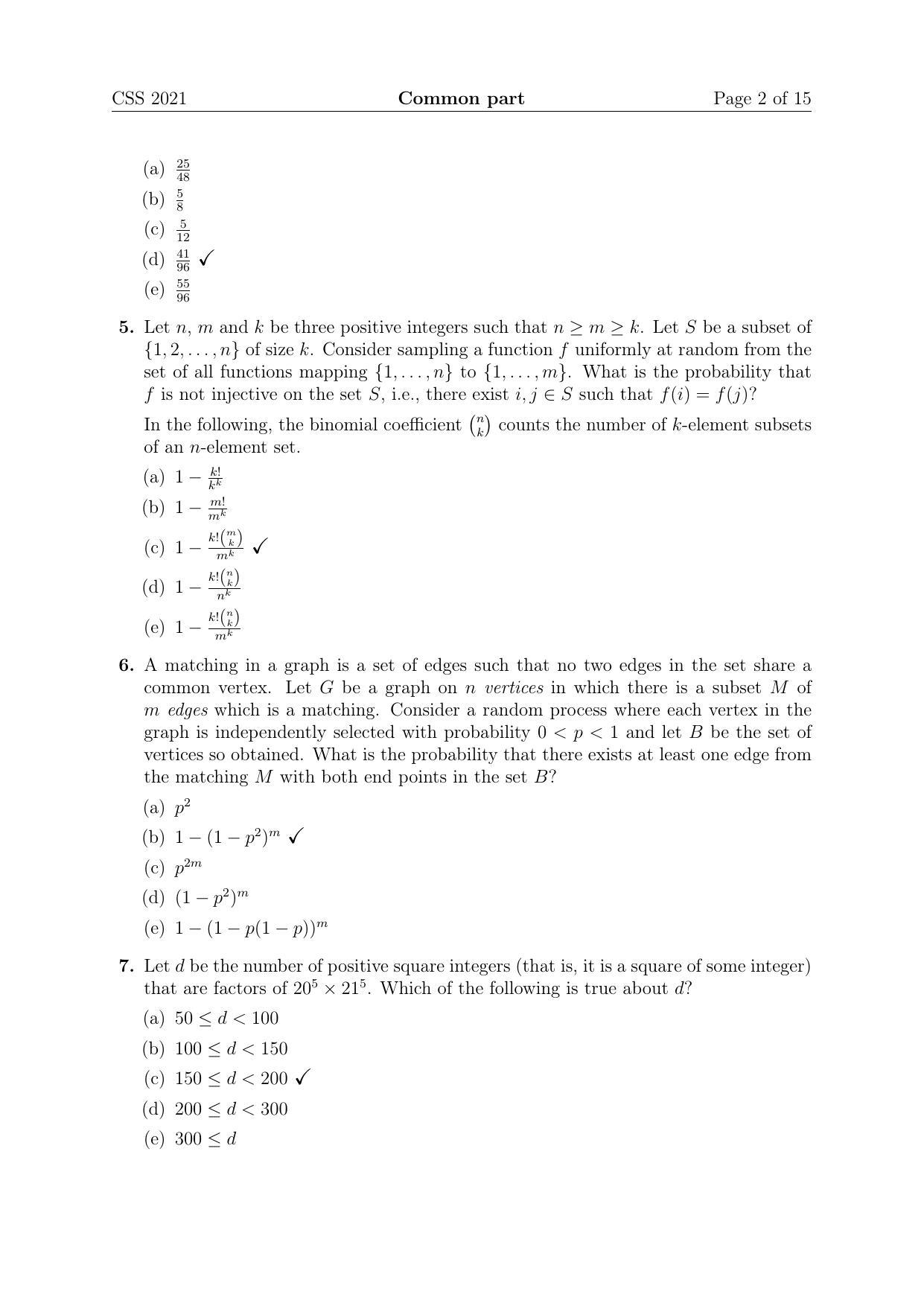 TIFR GS 2021 Computer & Systems Sciences Question Paper - Page 2