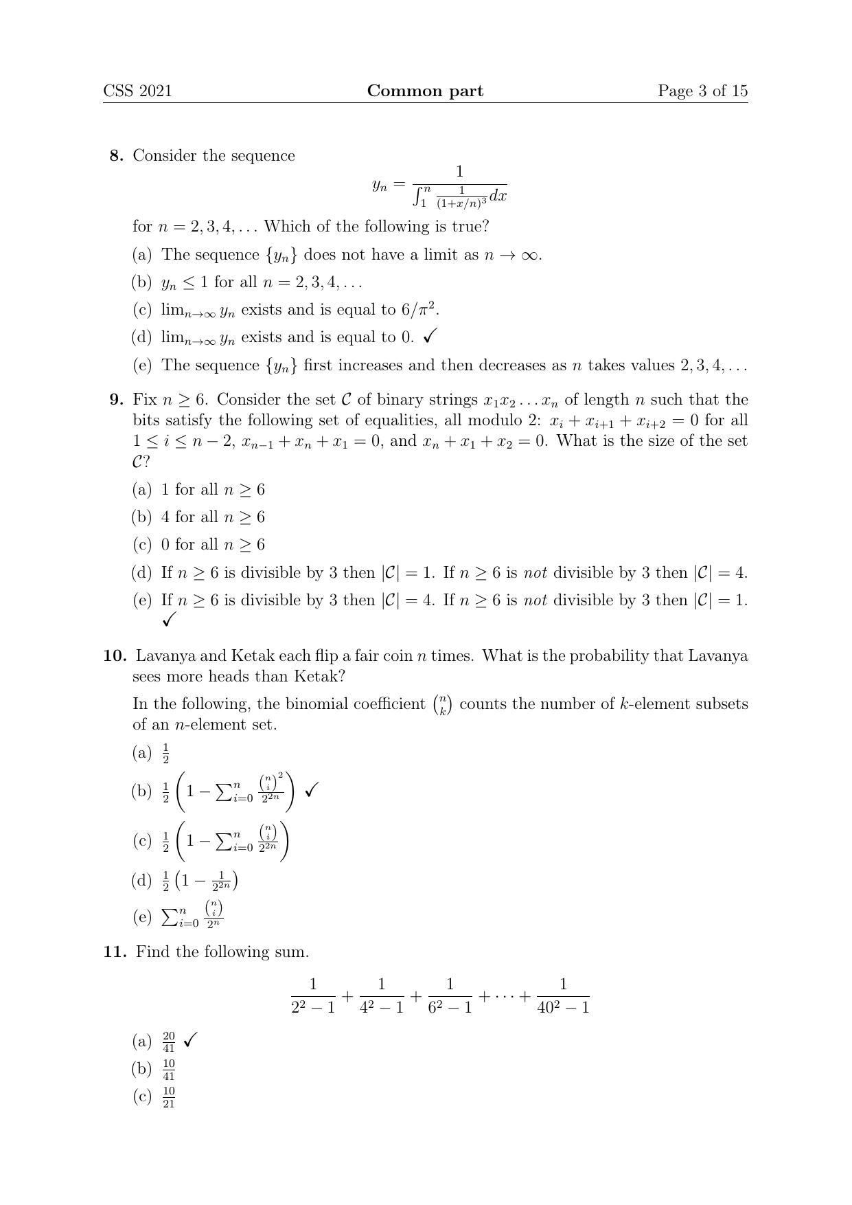 TIFR GS 2021 Computer & Systems Sciences Question Paper - Page 3