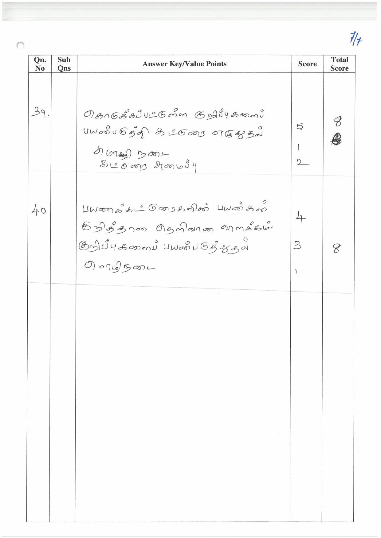 Kerala Plus One (Class 11th) Part-II Tamil Answer Key 2021 - Page 7