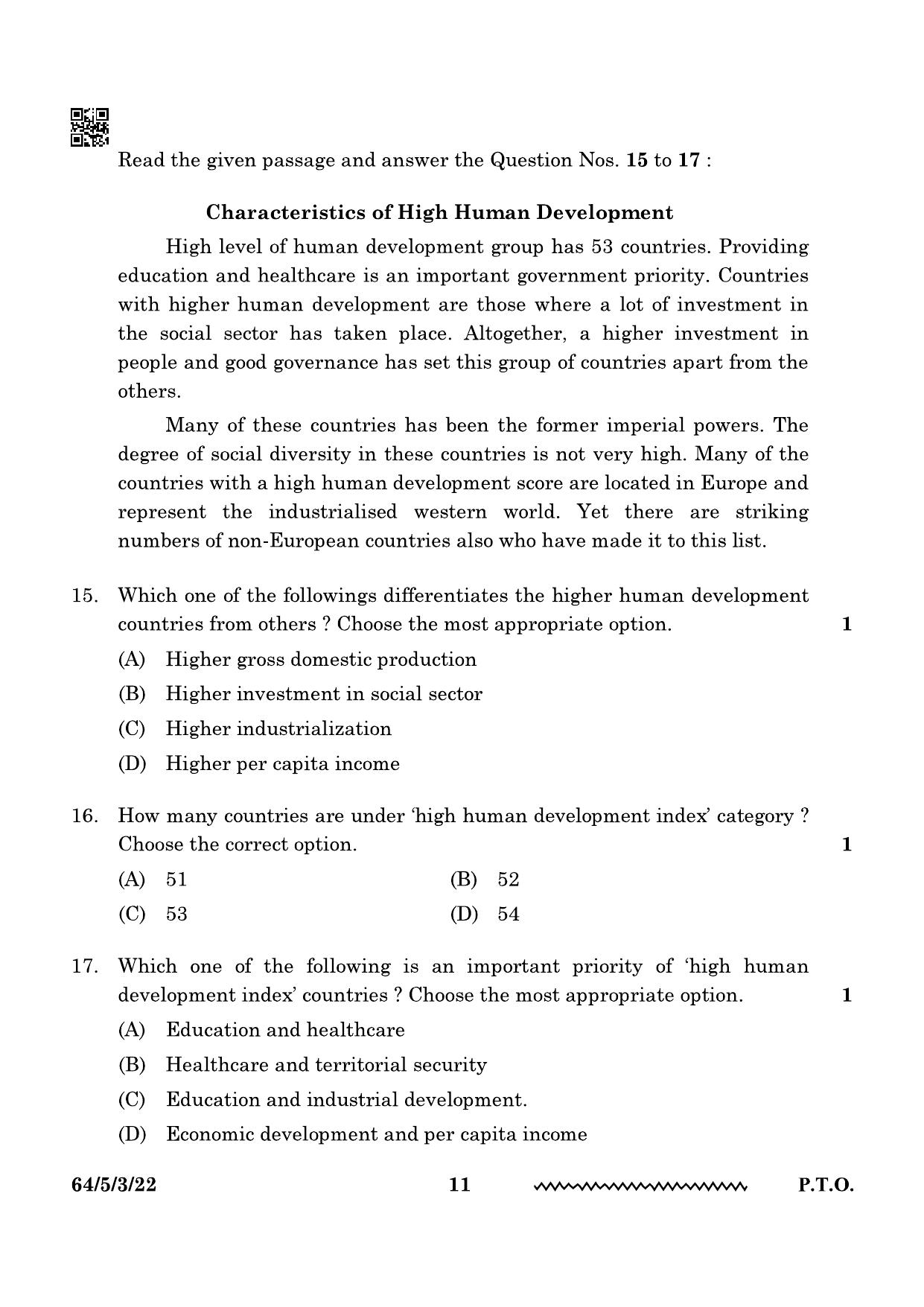 CBSE Class 12 64-5-3 Geography 2024 Question Paper - Page 11