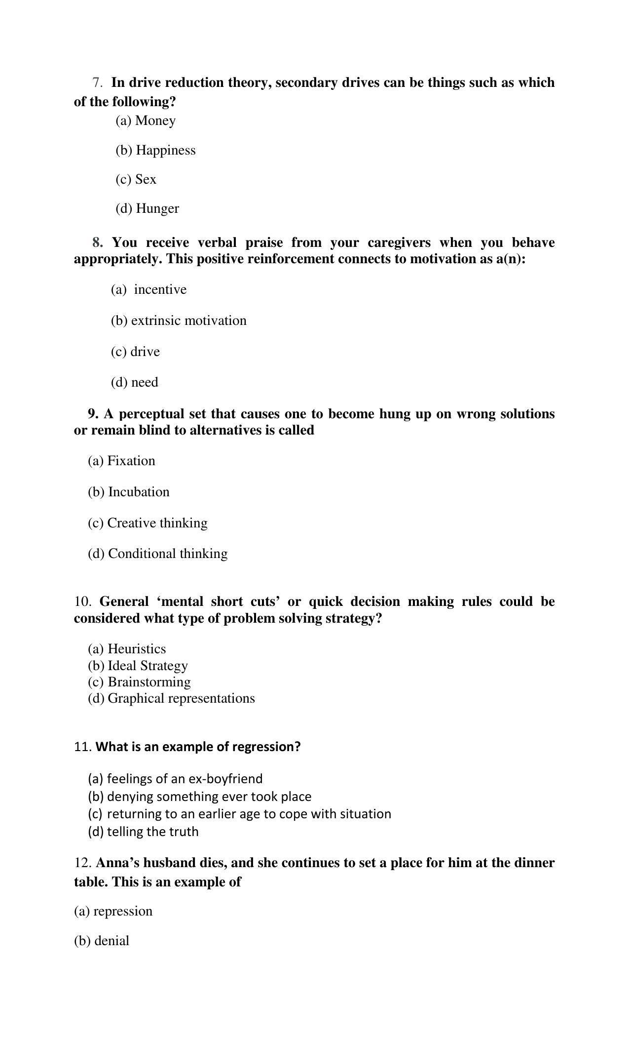 PSEB Class 12 Psychology Model Papers - Page 2