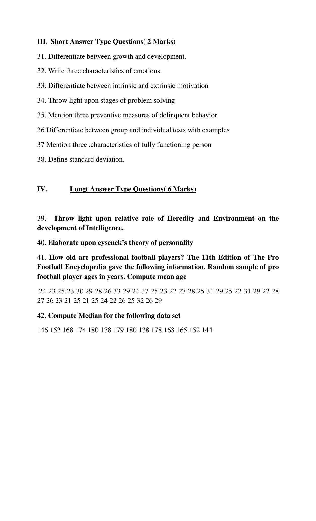 PSEB Class 12 Psychology Model Papers - Page 5
