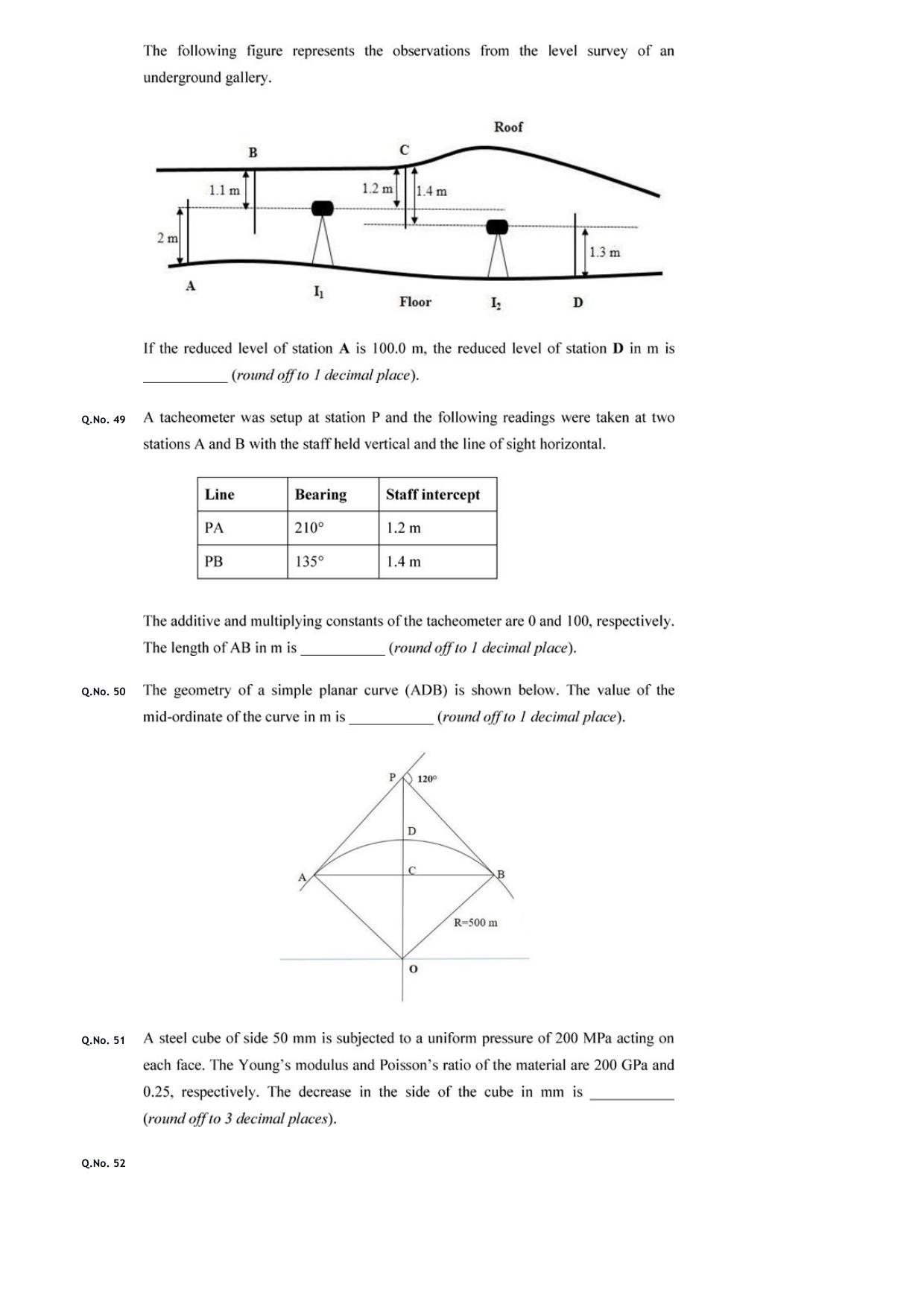 GATE 2020 Mining Engineering (MN) Question Paper - Page 12