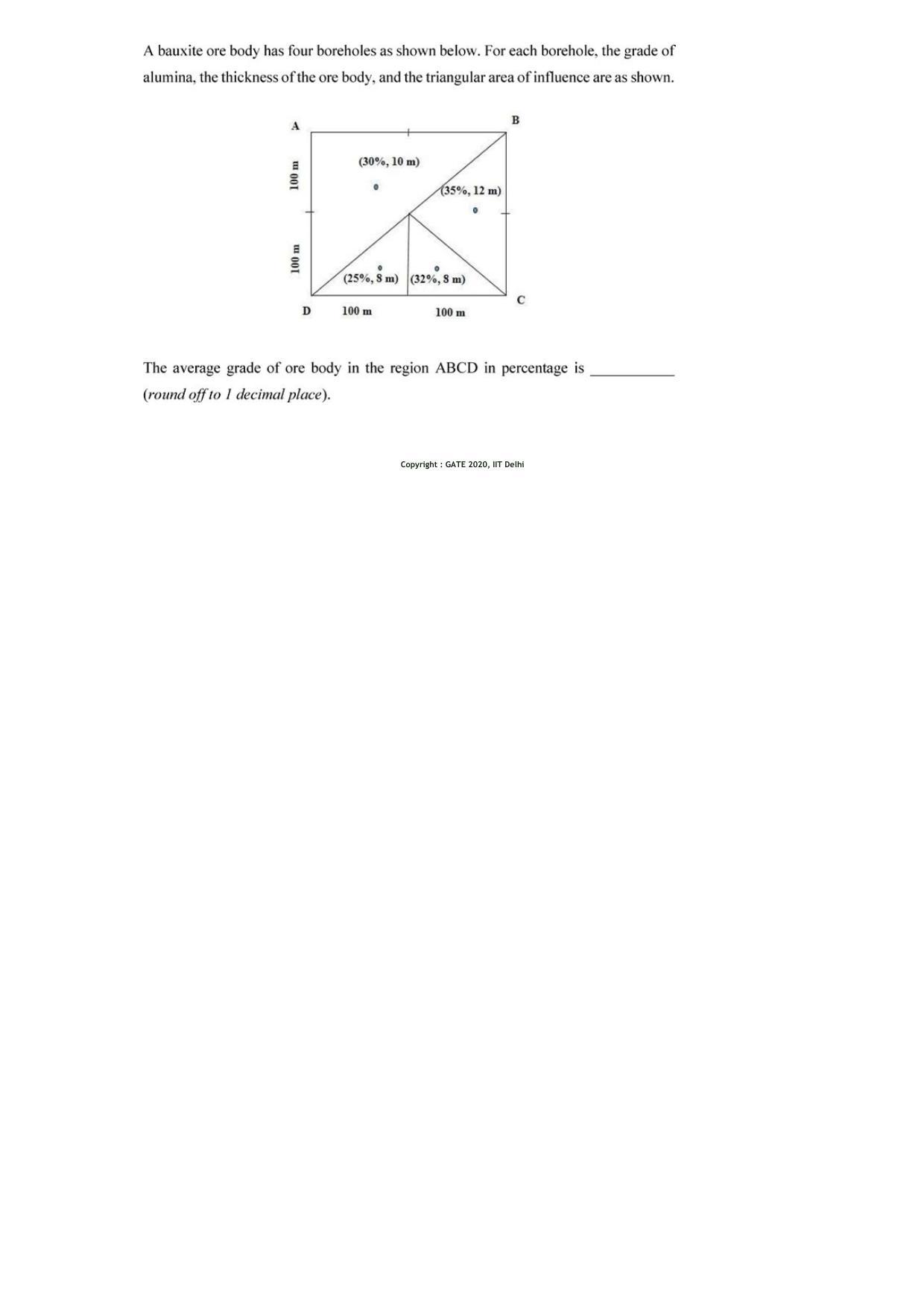 GATE 2020 Mining Engineering (MN) Question Paper - Page 14