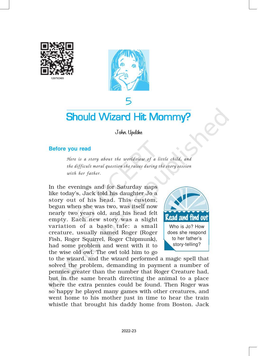 NCERT Book for Class 12 English Chapter 5 Should Wizard hit Mommy - Page 1