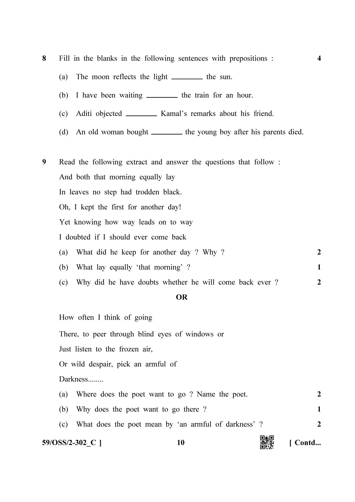 NIOS October 2019 Class 12 English (SET C) Question Paper - Page 10