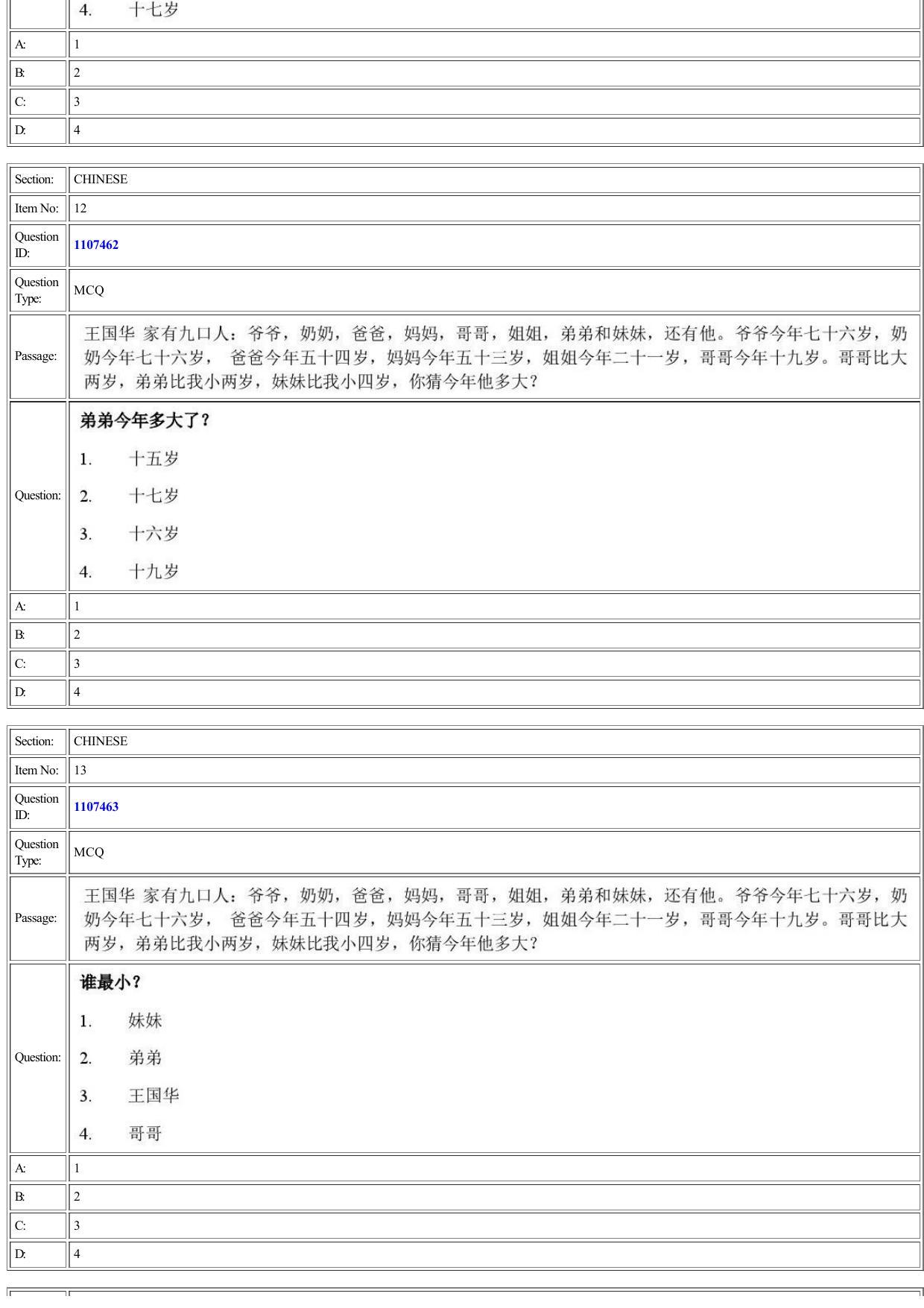 CUET 2022 Question Paper of Chinese - Page 6