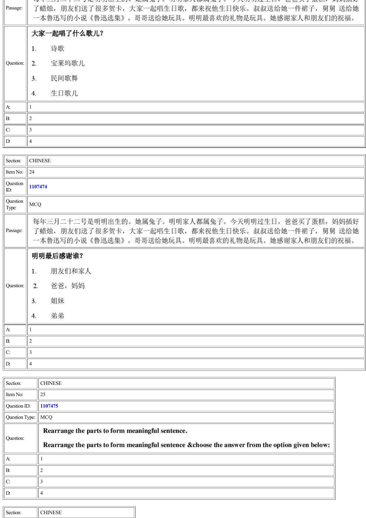 CUET 2022 Question Paper of Chinese - Page 11