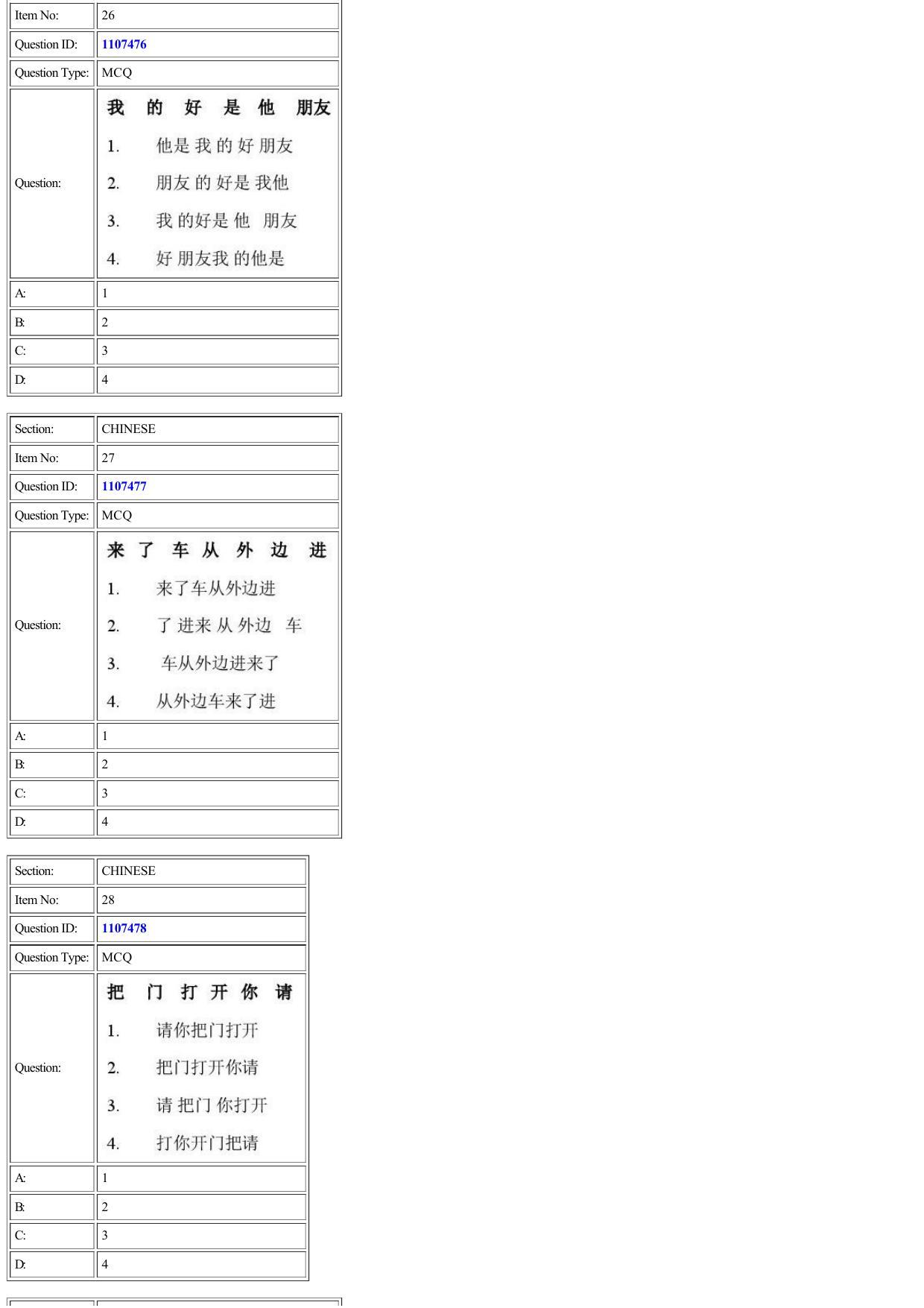 CUET 2022 Question Paper of Chinese - Page 12