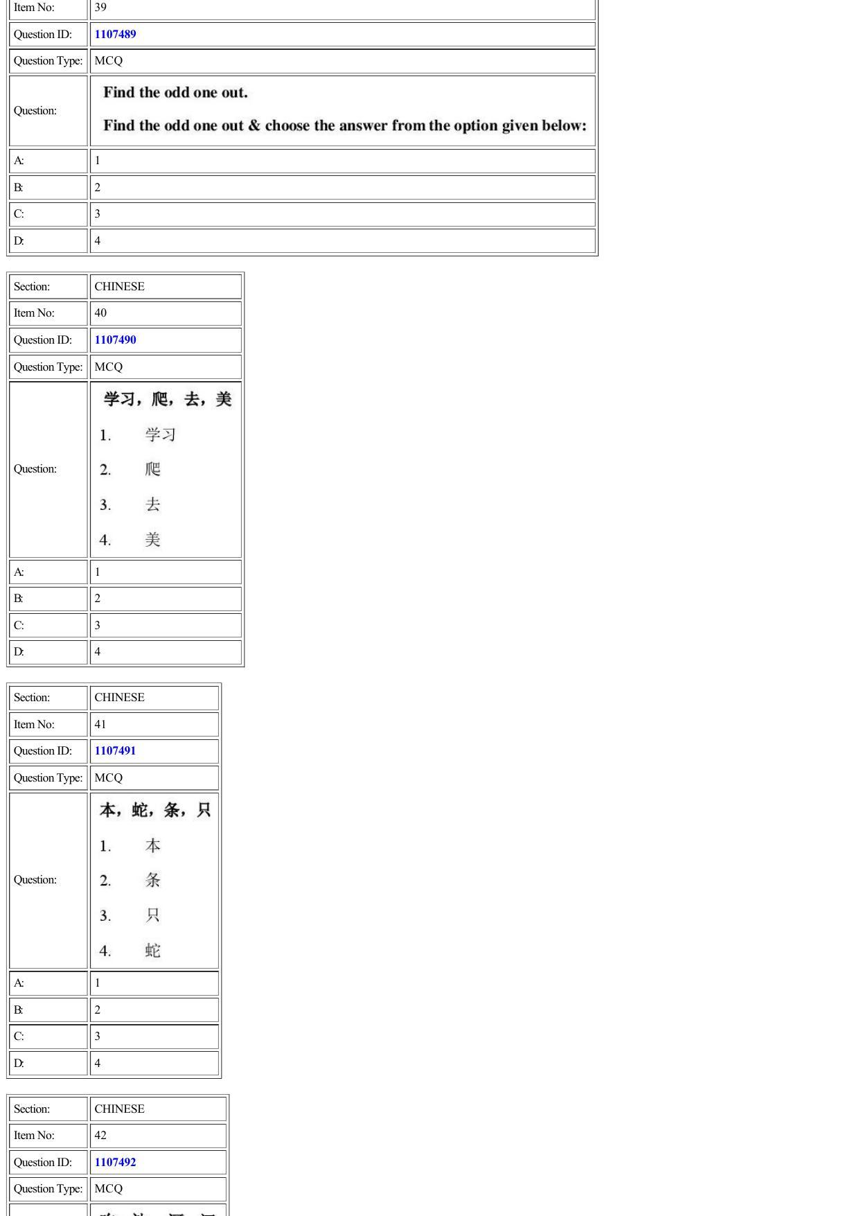 CUET 2022 Question Paper of Chinese - Page 17