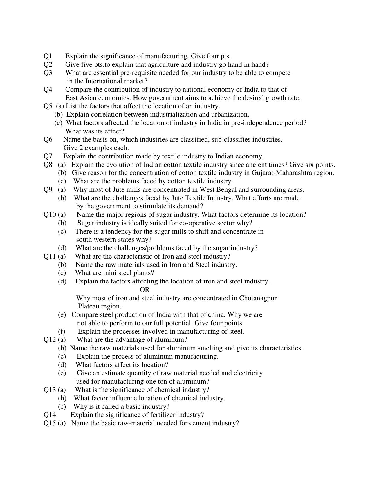 CBSE Worksheets for Class 10 Social Science Geography Assignment 14 - Page 2