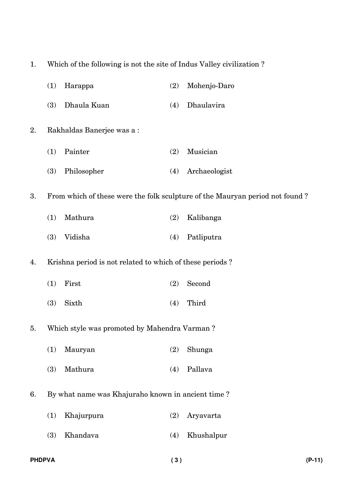 IGNOU PhD Entrance Test Ph. D. (Fine Arts) Entrance Test, July, 2023 Question Paper - Page 4